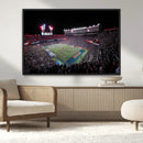 Ben Hill Griffin Stadium Night Game Triple Canvas Wall Art -