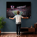 Ben Hill Griffin Stadium Night Game Triple Canvas Wall Art -