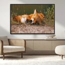 Sleeping Fox Wall Art Canvas Print, Farmhouse Wall Decor and