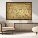 Vintage Game of Thrones Map Wall Art | Westeros and Essos