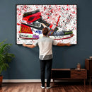 Jordan Shoes Graffiti Wall Art Canvas Print- Jordan Graffiti by MyGreatCanvas | Canvas Wall Art Prints | Photo Prints & Wall Decor