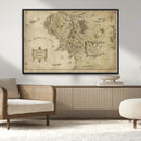 Vintage Middle Earth Map Wall Art Canvas – Lord of the Rings by MyGreatCanvas | Canvas Wall Art Prints | Photo Prints & Wall Decor
