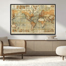 Push Pin World Map Canvas Print – Travel Tracker Wall Art