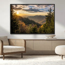 Sunrise Over the Smoky Mountains Canvas Wall Art –