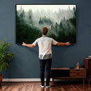 Foggy Forest Wall Art – Tranquil Green Woodland Canvas by MyGreatCanvas | Canvas Wall Art Prints | Photo Prints & Wall Decor