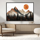 Modern Abstract Mountain Canvas Wall Art Print, Abstract