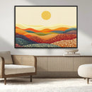 YAYOI KUSAMA Colorful Dot Art Landscape Canvas - Framed