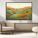 YAYOI KUSAMA Wall Art - Colorful Dot Art Landscape Canvas,