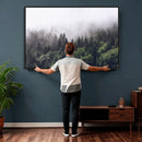 Misty Forest Canvas Wall Art – Serene Triptych Nature Print by MyGreatCanvas | Canvas Wall Art Prints | Photo Prints & Wall Decor
