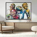 Shai Yossef Style Canvas Art - Joyful African Black Kids