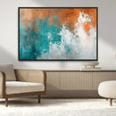 Vintage Abstract Print - Bold Teal and Orange Canvas Wall by MyGreatCanvas | Canvas Wall Art Prints | Photo Prints & Wall Decor