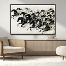 Abstract Horse Wall Art Canvas Print - Dynamic Black Ink by MyGreatCanvas | Canvas Wall Art Prints | Photo Prints & Wall Decor