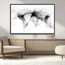 Abstract World Map Wall Art – Framed Geometric Line Canvas by MyGreatCanvas | Canvas Wall Art Prints | Photo Prints & Wall Decor