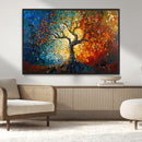 Yggdrasil Tree of Life Mosaic Stained Glass Wall Art Canvas,