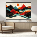 Western Wall Decor - Large Triptych Mountain Canvas - Boho