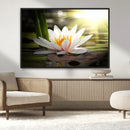 Lotus Flower Wall Art Canvas Print, Water Lily Large Wall