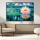 Lotus Flower Wall Art Canvas Print, Water Lily Large Wall