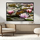 Lotus Flower Wall Art Canvas Print, Water Lily Large Wall