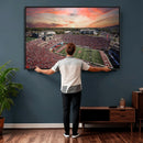 Indiana Memorial Stadium Wall Art Canvas Print, Framed