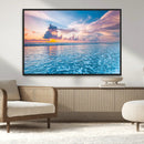 Ocean Sunset Canvas Wall Art Print – Tranquil Seascape