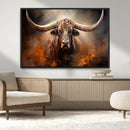 Highland Bull Canvas Abstract Canvas Wall Art Print –