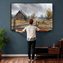 Rustic Autumn Farmhouse Wall Art Canvas Print – Serene