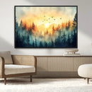 Abstract Forest Wall Art Print- Serene Nature Canvas Print