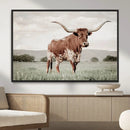 Texas Longhorn Wall Art – Framed Spotted Cattle Canvas by MyGreatCanvas | Canvas Wall Art Prints | Photo Prints & Wall Decor
