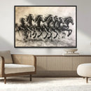 Running Horses Wall Art Canvas Print – Framed Monochrome by MyGreatCanvas | Canvas Wall Art Prints | Photo Prints & Wall Decor