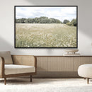 Charming Daisy Field Wall Art Canvas Print – Framed Pastel