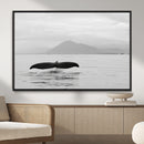 Whale Tail Wall Art – Framed Black White Ocean Canvas by MyGreatCanvas | Canvas Wall Art Prints | Photo Prints & Wall Decor