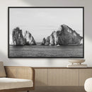 Coastal Wall Art – Framed Black White Ocean Canvas Artwork, by MyGreatCanvas | Canvas Wall Art Prints | Photo Prints & Wall Decor
