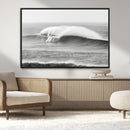 Monochrome Seascape Wall Art Canvas Print – Framed Surf Wave by MyGreatCanvas | Canvas Wall Art Prints | Photo Prints & Wall Decor