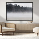 Surfer Fog Wall Art Canvas Print – Framed Foggy Beach Scene by MyGreatCanvas | Canvas Wall Art Prints | Photo Prints & Wall Decor
