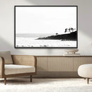 Surfer Cliffs Wall Art Canvas Print – Framed Black White by MyGreatCanvas | Canvas Wall Art Prints | Photo Prints & Wall Decor