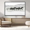 Wild Horses Running Wall Art Canvas Print, Framed Black by MyGreatCanvas | Canvas Wall Art Prints | Photo Prints & Wall Decor