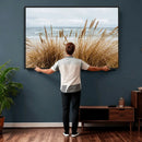 Beach Grass Wall Art Canvas Print – Framed Coastal Dunes Art by MyGreatCanvas | Canvas Wall Art Prints | Photo Prints & Wall Decor