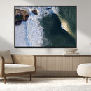 Ocean Wave Wall Art – Aerial Coastal View Canvas Artwork, by MyGreatCanvas | Canvas Wall Art Prints | Photo Prints & Wall Decor