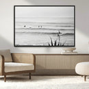 Surfer Silhouette Wall Art – Framed Calm Ocean Canvas by MyGreatCanvas | Canvas Wall Art Prints | Photo Prints & Wall Decor