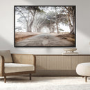 Cypress Tunnel Wall Art – Framed Misty Road Canvas Artwork, by MyGreatCanvas | Canvas Wall Art Prints | Photo Prints & Wall Decor