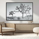 Joshua Tree Wall Art Canvas Print – Framed Black White