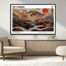 Modern Japanese Wall Art Canvas Print – Framed Abstract