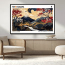 Modern Mount Fuji Wall Art Canvas Print – Framed Abstract