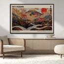 Modern Japanese Wall Art Canvas Print – Framed Abstract