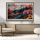 Modern Japanese Wall Art Canvas Print – Framed Contemporary