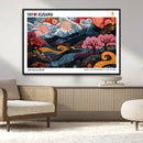 Modern Japanese Wall Art Canvas Print – Framed Abstract