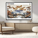 Modern Japanese Wall Art Canvas Print – Framed Abstract