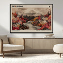 Modern Japanese Wall Art Canvas Print – Framed Abstract