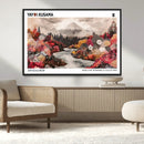 Modern Japanese Wall Art Canvas Print – Framed Abstract