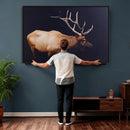 Rustic Elk Wall Art Canvas Print – Framed Moody Wildlife Art by MyGreatCanvas | Canvas Wall Art Prints | Photo Prints & Wall Decor